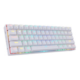 Teclado Mecanico Bluetooth Redragon Draconic Blanco K530 