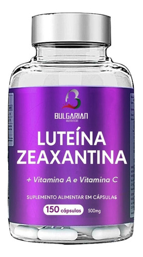 Suplemento Em Cápsulas Bulgarian Luteína + Zeaxantina Vitamina A E Em Pote De 100g