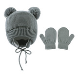 Conjunto De Gorro De Invierno Para Niños, Guantes Transpirab