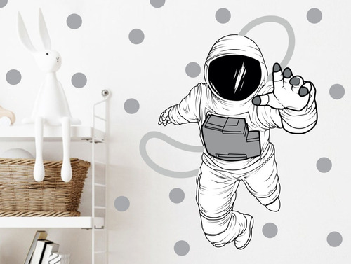 Adesivo De Parede Astronauta Espaço Decoração Infantil