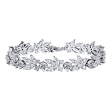 Sweetv Cubic Zirconia Nupcial Pulsera De Boda Para Novias, D