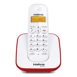 Telefone Sem Fio Residencial E Escritório Fashion Digital Ts 3110 Branco E Vermelho Intelbras