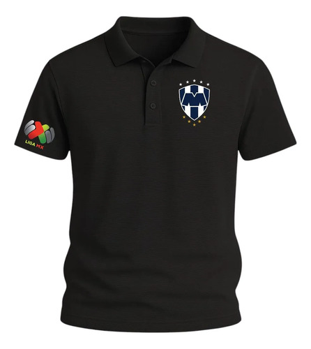 Playera Monterrey Fc Tipo Polo Dry-fit Premium M2