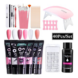 Kit De Uñas Para Principiantes Y Profesionales, 40 Unidades