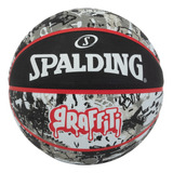 Balon Basquetball Spalding Grafiti Blk/red Sz7