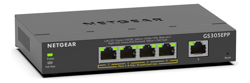 Conmutador Poe De 5 Puertos Gigabit Ethernet Con 4 X Poe 120