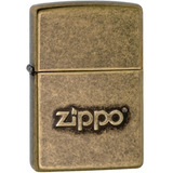 Encendedor Zippo Con Logo De Laton Antiguo