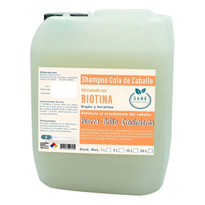 Shampoo Caballo, Biotina, Keratina 5lts 0%sulfatos\u002F Parabeno | Envío gratis