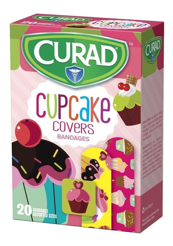 Parche Curita Benditas 20 Unidades Curad Infantil Cupcake