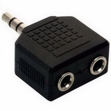 Ficha Adaptador Audio 2 Jack 3.5 (hembra) A 1 Plug 3.5 Macho