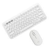 Combo Sin Cables Logitech: Teclado K380 + Mouse M350, Blanco Mouse Blanco Crudo Teclado Blanco Crudo