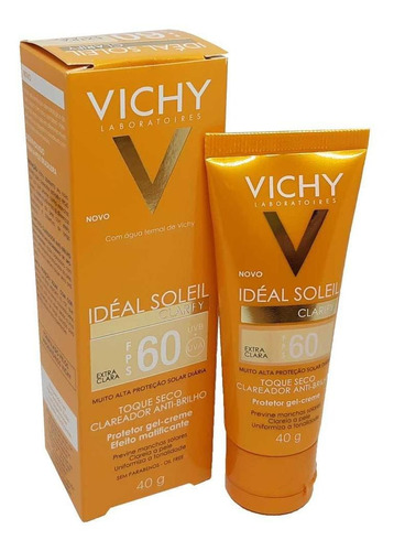 Vichy Idéal Soleil Clarify Fps60 Pele Extra Clara 40g