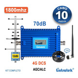 Kit Repetidor Sinal Celular 1800mhz 4g 70db Voz E Dados