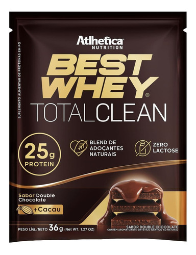 Best Whey Total Clean - 1 Sachê 35g Chocolate - Atlhetica