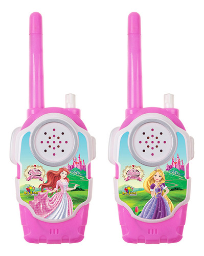 Walk Talk Rádio Comunicador Infantil Brinquedo Diversão Cor Rosa