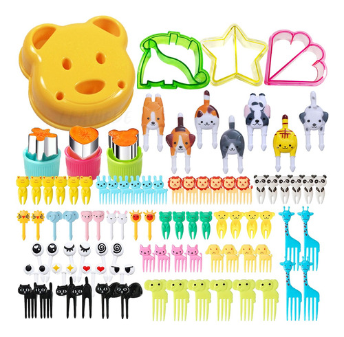 90 Mini Palillos Animales Para Fruta Lunch Niños Y Cortadore