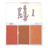 Blush Facial Luisance Matte Maquiagem 3 Cores Laranja Bronze