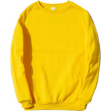 Saco  Buzo Cuello Redondo Unicolor - Estilo Unisex  Amarillo