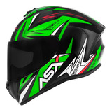 Capacete Motoquero Draken Verde Asx Axxis Vector Homem