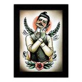 Quadro Decorativo Grande Barber Shop Barba Cabelo Bigode