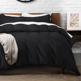 Funda De Duvet Dreamlab [queen Size 228x228cm] Color Negro Diseño De La Tela Liso