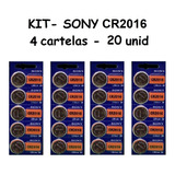 20baterias Cr2016 3v Sony/murata (4 Cartelas)