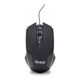 Mouse Óptico Global Usb Scroll Blister Negro