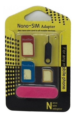 Adaptador Nano Sim 4 En 1 Chip Micro Herramienta