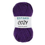 Hilo De Tejer Y Crochet Estako Cozy Grueso Y Rápido #6 20% L