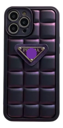 Funda Cuadrada De Triángulo Púrpura Para iPhone
