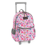 Tilami  Mochila Rodante De 18 Pulgadas, Doble Asa Con Ruedas, Para Niños, Niñas, Viajes, Escuela, Equipaje Para Niños Pequeños, 43 Cm, Rosa