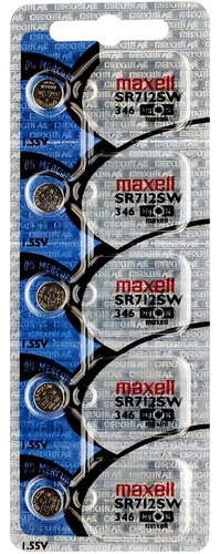 5 Pilas Oxido De Plata Sr712sw /346 Maxell Tipo Botón 1.55v