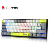 Terport Mini Teclado Mecánico Español 60% Z11 Luces Rgb 20 Efectos, Outemu Red Switch Hotswap, Teclado Gamer Rgb 62 Teclas Antighosting Cable Removible