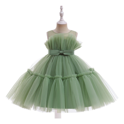 Vestido Infantil Bow Cake Cluster Princess Tutu