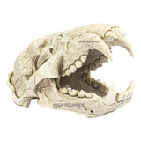 Enfeite Aquário Esqueleto Cabeça Puma Pequeno 54099