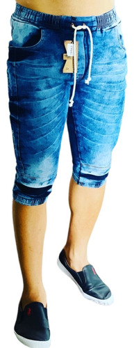 Bermuda Jeans Capri 3/4 Masculina Saruel Skinny Shorts 