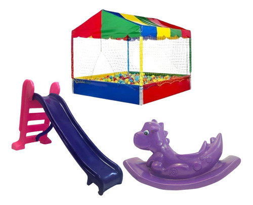 Kit 3 Brinquedos Kids Alegria Versatil Parque Infantil