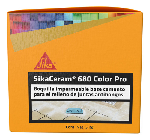 Sika Ceram 680 Color Pro Boquilla Impermeable Antihongo 5 Kg