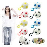 8pza Impermeable Poncho De Lluvia Pelota Portátil Desechable