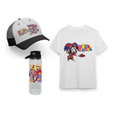 Pack Negro Remera + Botella + Gorra Asombroso Circo Digital