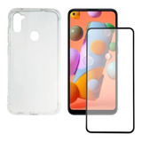 Capinha Capa Anti Impacto P/ Galaxy A11 + Pelicula Gel 3d 5d