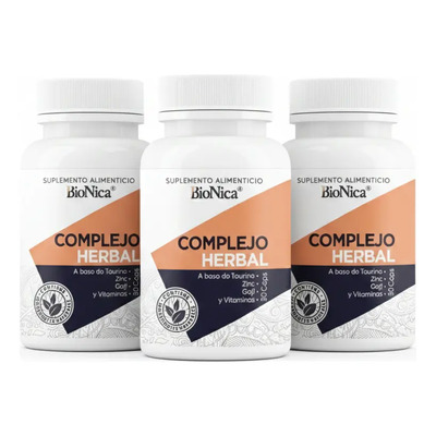 3pack Bionica Complejo Herbal Suplemento Alimenticio 30 Caps Sin Sabor | Meses sin interés