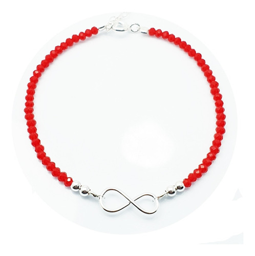 Pulsera Amor Plata 925 Infinito Amor Joyas Regalo Roja