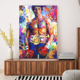 Cuadro Rocky 40x60 Arte Pintura Y Color En Lienzo Canvas