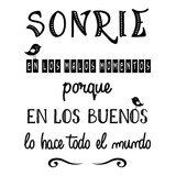 Vinilo Decorativo Para Superficies Lisas 57x71 Cm Sonrie