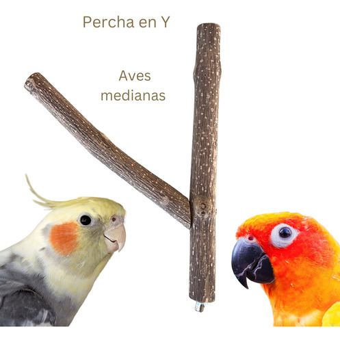 Percha Para Jaula De Aves Juguete Loro Ninfa Agaporni Pajaro