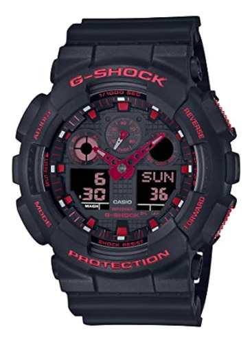 G-shock Ga100bnr-1a Negro/rojo Talla Única