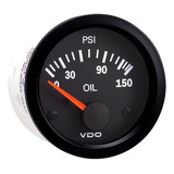 Vdo Vision - Manómetro De Presión De Aceite (150 Psi, 12 V