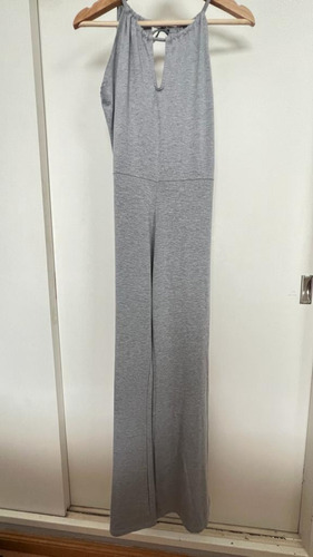 Mono Largo Catsuit Sin Manga Gris Melange Semi Oxford