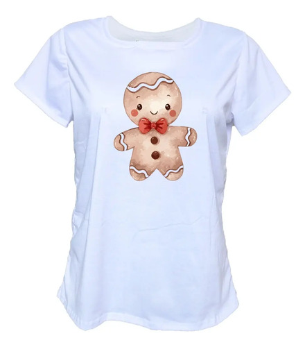 Blusa Playera Muñeco Galleta De Jengibre Navidad Mujer Extra
